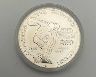 1983-D LA Olympics Commemorative Silver Dollar