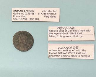Roman: Gallienus (253-268 AD) Billon Antoninianus