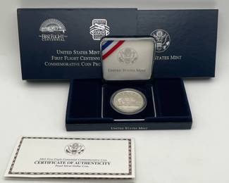 2003 First Flight Centennial Commemorative Proof Silver Dollar