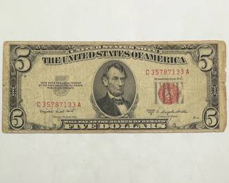 1953 A $5 US Note