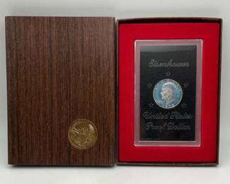 1972 Proof "Brown Ike" Eisenhower Silver Dollar