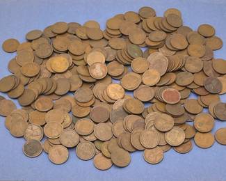 300 Wheat Pennies, 1909-1919