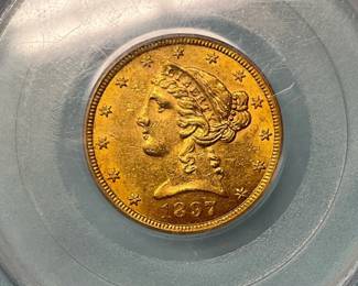 1897-S US $5 Gold Liberty 