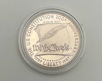 1987 US Constitution Commemorative Proof Silver Dollar