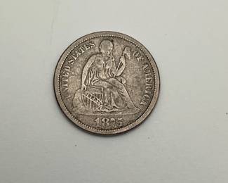 1875-S Seated Liberty Dime