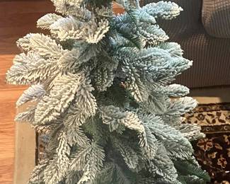 Lighted Flocked Christmas Tree