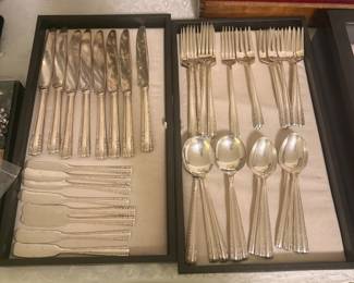 Alvin Sterling Silver "Chapel Bells" Flatware Service for 8