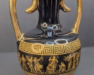 AM003 Greek Spyropoulos Bud Vase with 24K Gold Trim