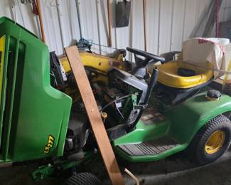 John Deere Mower (needs work, but has attachments)