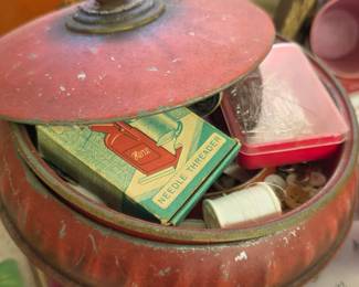 Vintage sewing tin