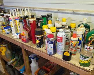 Garage chemicals and fluids