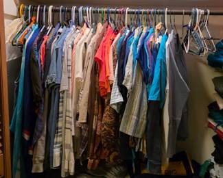 Limited selection of women's clothes, average size Medium. Walmart & Target style brands.