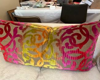 Colorful large decorator pillow