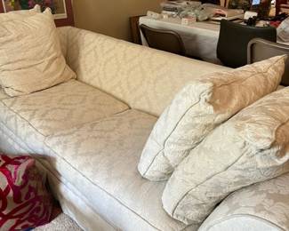 White Damask Sofa