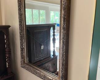 Metal framed mirror