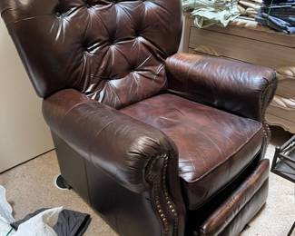 Leather recliner