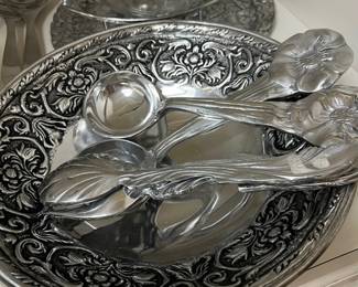 Pewter serving pieces