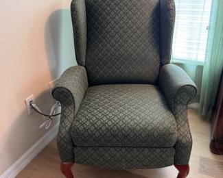 Traditional Wingback Recliner: Queen Anne Style