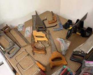 Assorted saws.