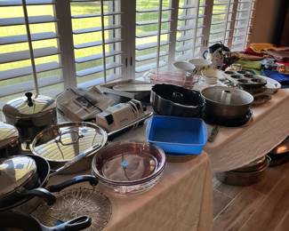 Silver plated serving pieces