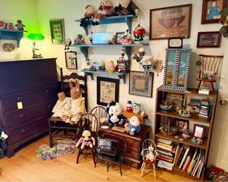 Humpty Dumpty, Noah’s ark, reproduction shaker pieces, mother Hubbard, vintage children’s books