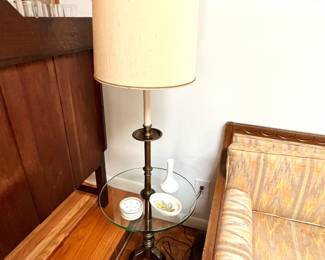 Brass/Glass Floor Lamp 