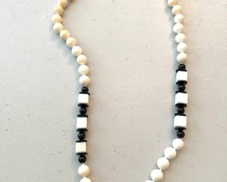 Mid Century Stone Bead Necklace 