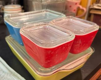 Pyrex Primary Colors Refrigerator Dishes