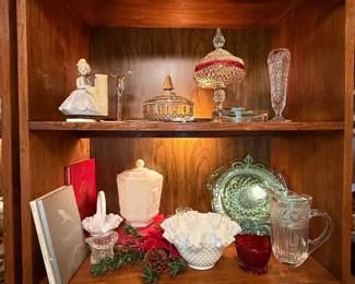 FireKing Milk-glass, Fenton Hobnail, Indiana Glass Compote