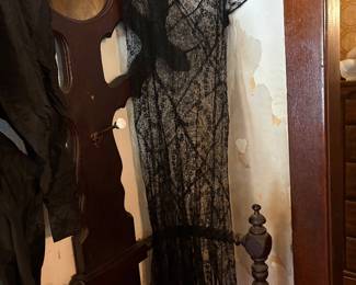 Vintage ladies clothing. Lace over dress