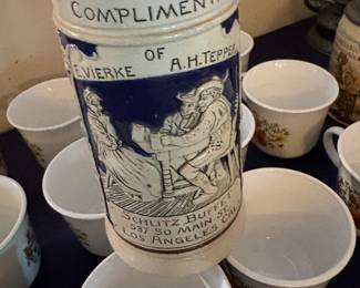 Stein - Cobalt Blue and cream relief
