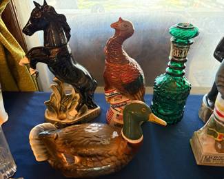 Jim Bean Decanters - Black Stallion, Turkey, Green glass