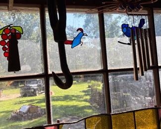 Stain and leaded window charms and chimes