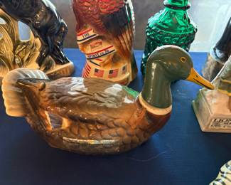 Ceramic Duck Decanter 1969 Ballantine's Scotch Whiskey Mallard Duck