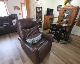 Electric leather recliner