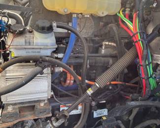 Blue freight liner engine 