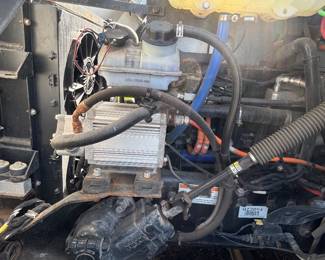 Blue frightliner engine 