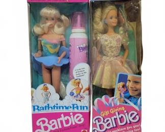 Barbie Bathtime Fun and Gift Giving Dolls Boxed