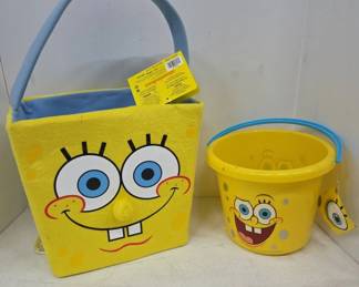 SpongeBob SquarePants Plush Tote & Plastic Bucket