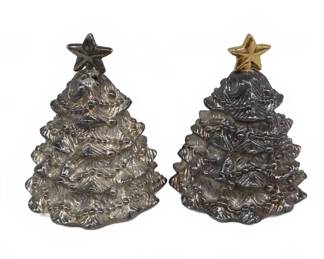 Godinger Genuine Silver Christmas Tree Salt Pepper