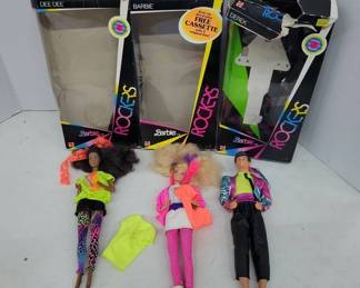 Barbie and The Rockers Dolls & Boxes, Heavily Worn