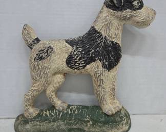 Cast Iron Fox Terrier Dog Doorstop