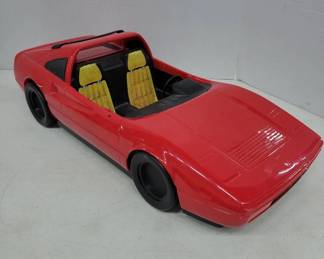 Vintage Red Plastic Toy Sports Car