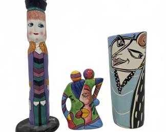 Bella Casa Green Boots Shakers & Odell Vase
