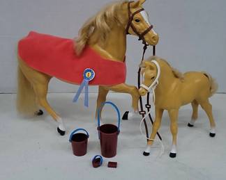 Barbie Horse & Foal Set with Accessories