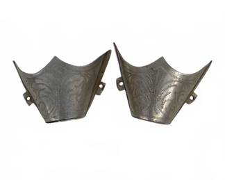 Silver Alpaca Mexico Engraved Boot Tips