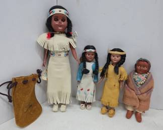 Native American Style Dolls in Traditional Dress
