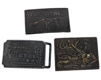 Metal Advertising Belt Buckles Coke Winchester