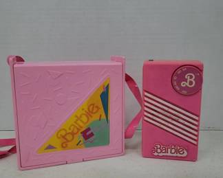 1980s Barbie Cassette Player and Carrying Case