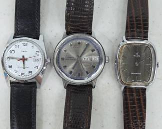Timex Wristwatches with Leather Bands